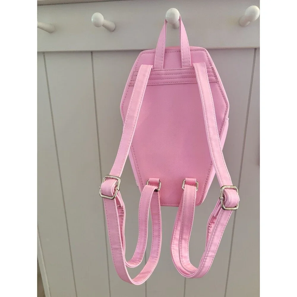 Monster High Coffin Mini Backpack Pink Spiderweb Goth Girl Bag Halloween Vampy